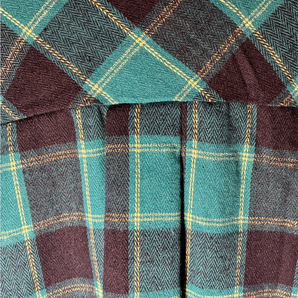 Teal and Black Plaid Button-Up Shirt - Picture 5 of 9